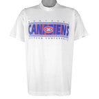 NHL - Montreal Canadiens Big Logo Single Stitch T-Shirt 1990s X-Large Vintage Retro Hockey