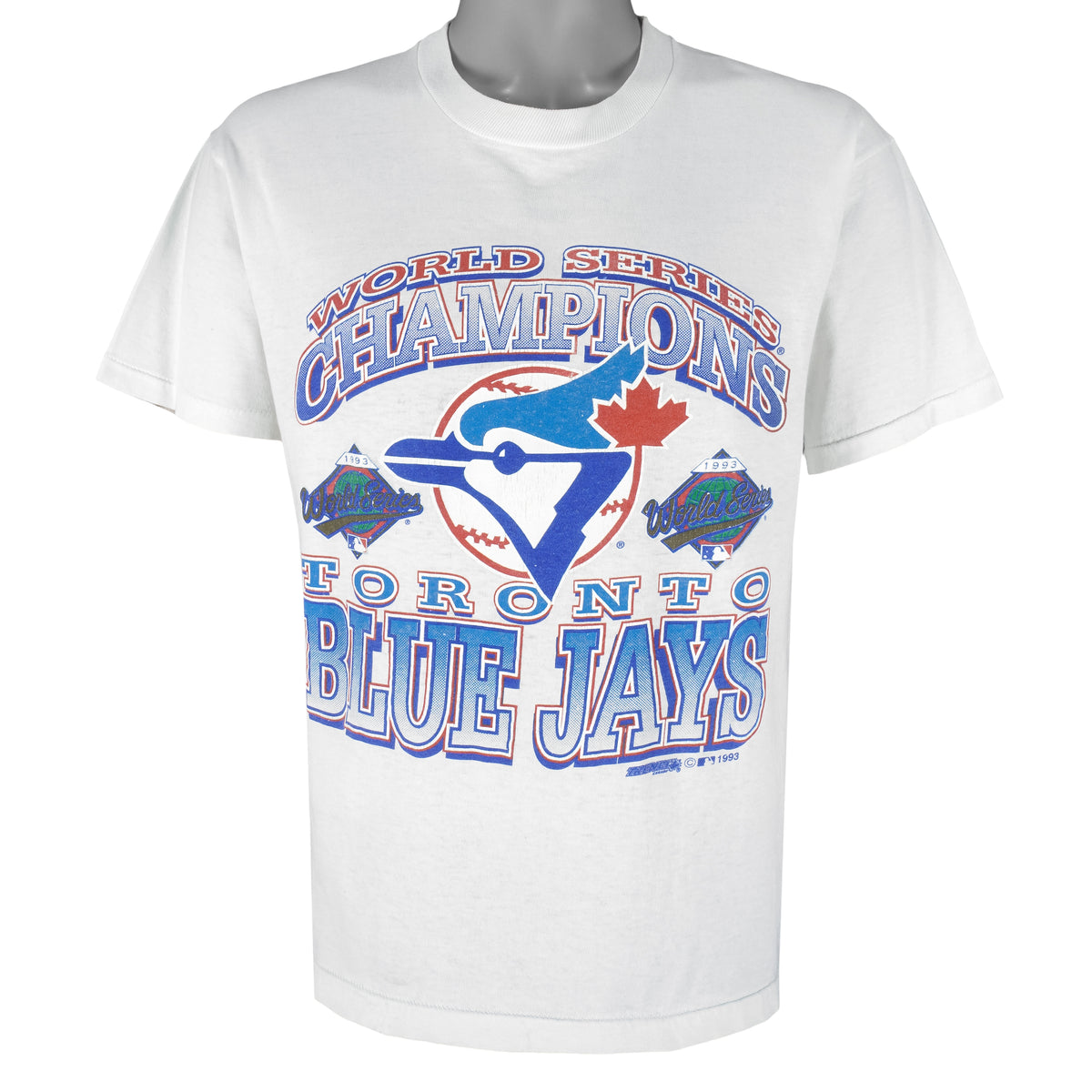 MLB (Fruit Of The Loom) - Toronto Blue Jays Champs Single Stitch T-Shirt 1993 Large Baseball
