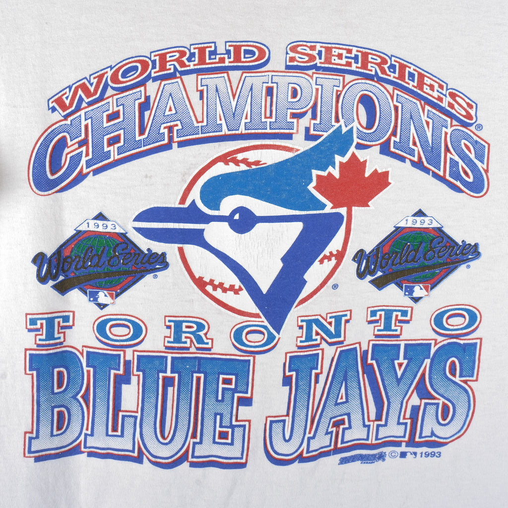 MLB (Fruit Of The Loom) - Toronto Blue Jays Champs Single Stitch T-Shirt 1993 Large Baseball