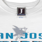NHL (Jostens) - Grey San Jose Sharks Single Stitch T-Shirt 1993 XX-Large Vintage Retro Hockey