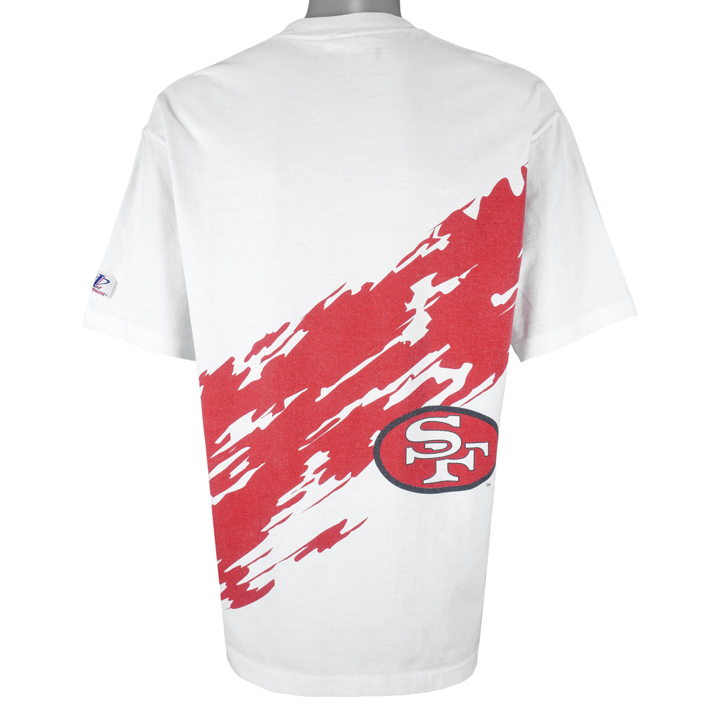 NFL - San Francisco 49ers Big Logo Single Stitch T-Shirt 1990s Large Vintage Retro Football