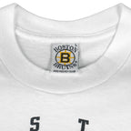 NHL - Boston Bruins Craig Janney Single Stitch T-Shirt 1990 Large Vintage Retro Hockey