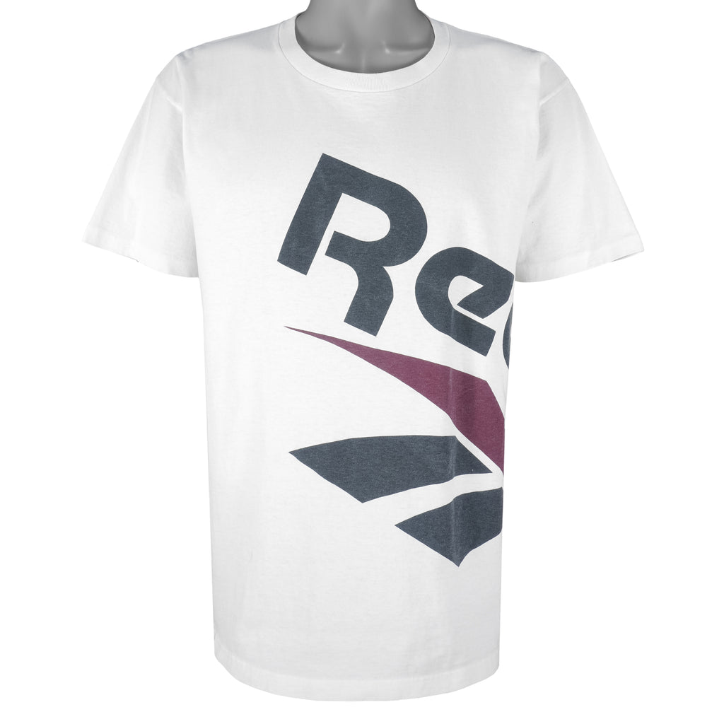 Reebok -  Big Logo Single Stitch T-Shirt 1990s Large Vintage Retro