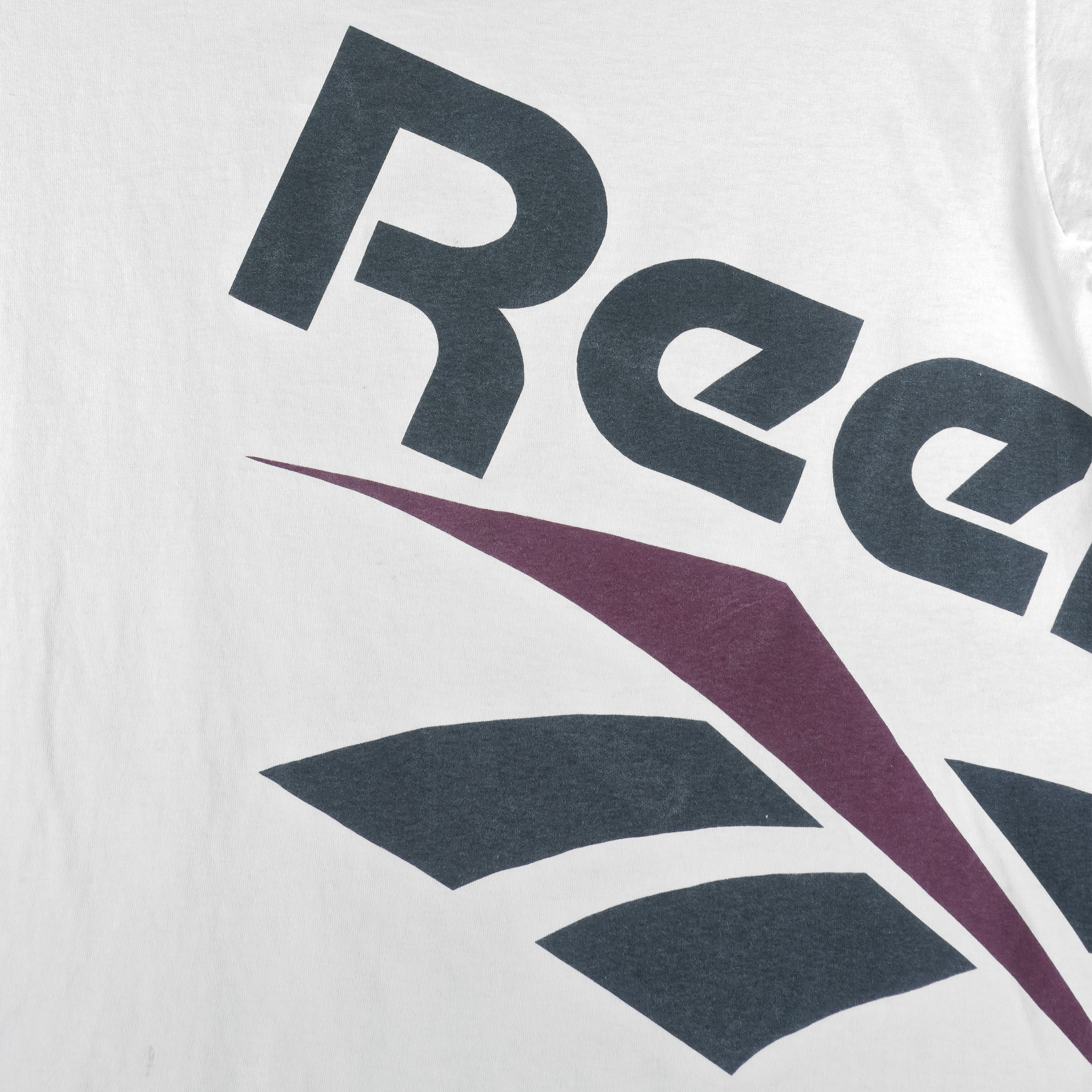 Reebok -  Big Logo Single Stitch T-Shirt 1990s Large Vintage Retro
