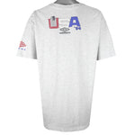 Umbro - Blue USA Flags Single Stitch T-Shirt 1994 X-Large Vintage Retro