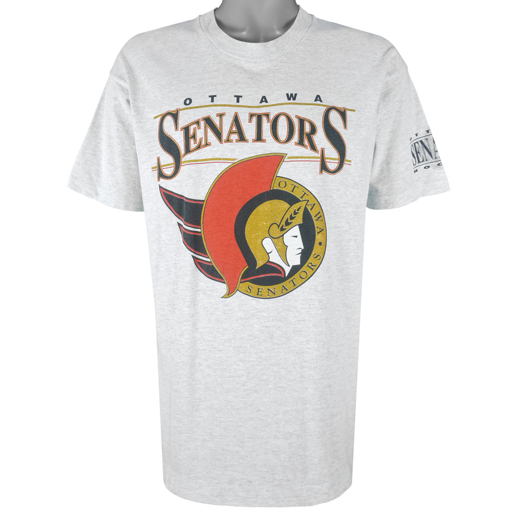  NHL - Ottawa Senators Single Stitch T-Shirt 1990s Large Vintage Retro Hockey
