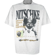 NFL (Salem) - Green Bay Packers Nitschke No. 66 T-Shirt 1993 X-Large Vintage Retro Football