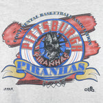 Vintage (CBN) - Pittsburgh Piranhas Single Stitch T-Shirt 1990s Large Vintage Retro Basketball
