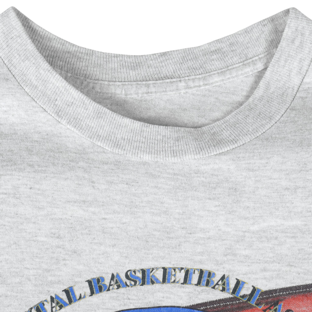 Vintage (CBN) - Pittsburgh Piranhas Single Stitch T-Shirt 1990s Large Vintage Retro Basketball