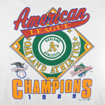 MLB (Logo 7) - Oakland Athletics Champs Single Stitch T-Shirt 1989 Large Vintage Retro Baseball