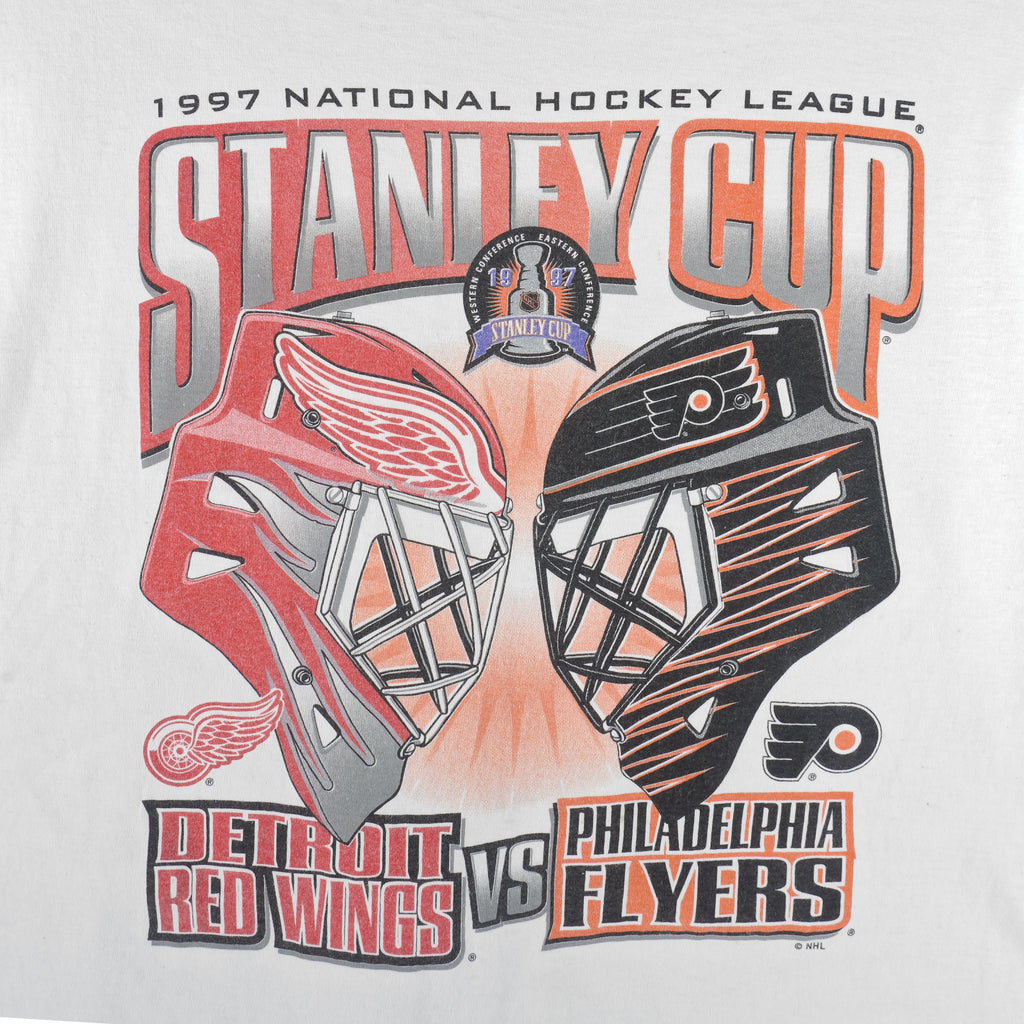 NHL (Pro Player) - Philadelphia Flyers VS Detroit Red Wings T-Shirt 1997 X-Large Vintage Retro Hockey