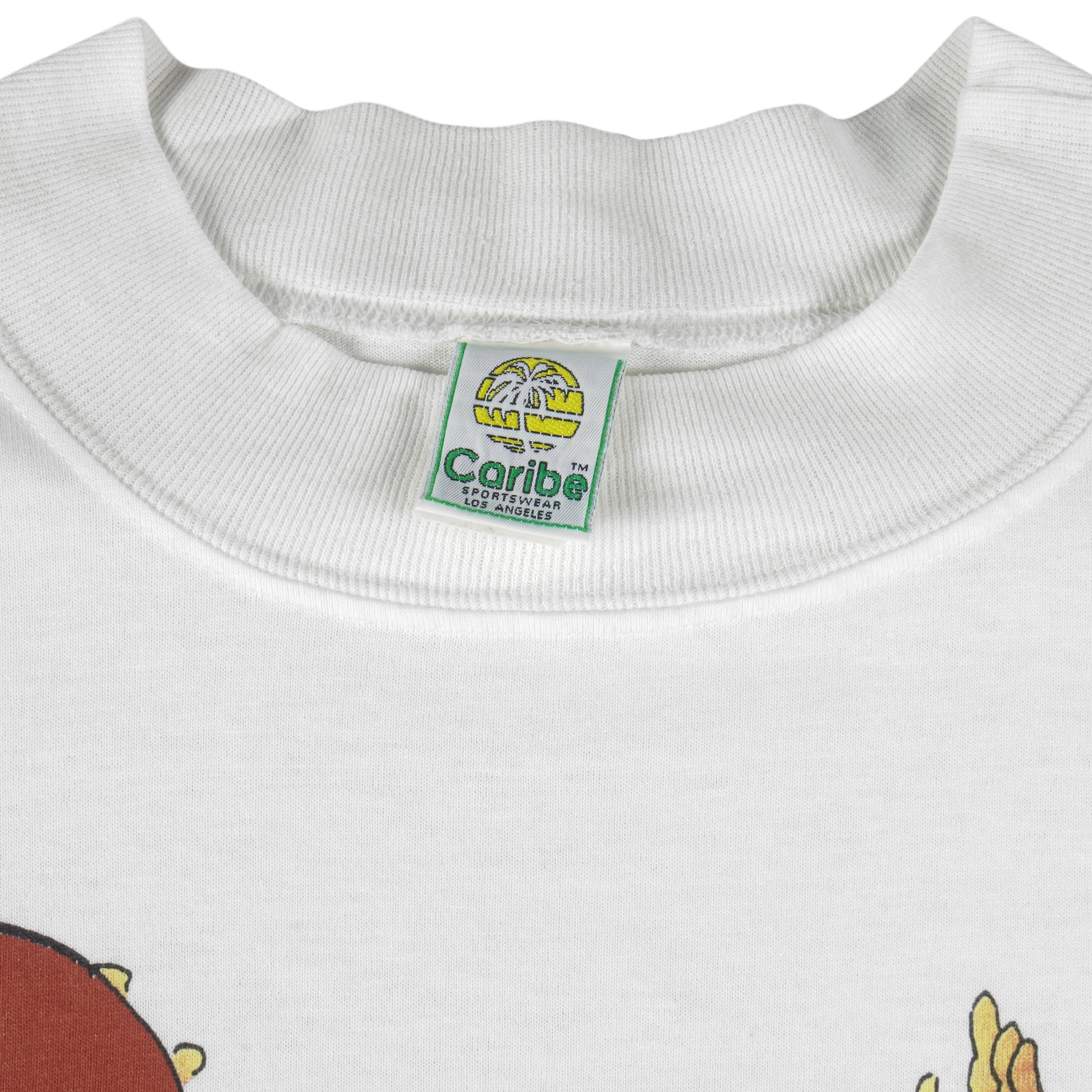 NFL (Caribe) - Miami Dolphins Caricature Single Stitch T-Shirt 1988 X-Large Vintage Retro Football 