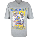 NFL (Sport Attack) - St. Louis Rams Kurt Warner & Marshall Faulk Players T-Shirt 2000 Large