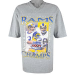 NFL (Sport Attack) - St. Louis Rams Kurt Warner & Marshall Faulk T-Shirt 2000 Large