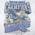 NFL (M&O Knits) - Baltimore Ravens Champions T-Shirt 2001 Large Vintage Retro Football
