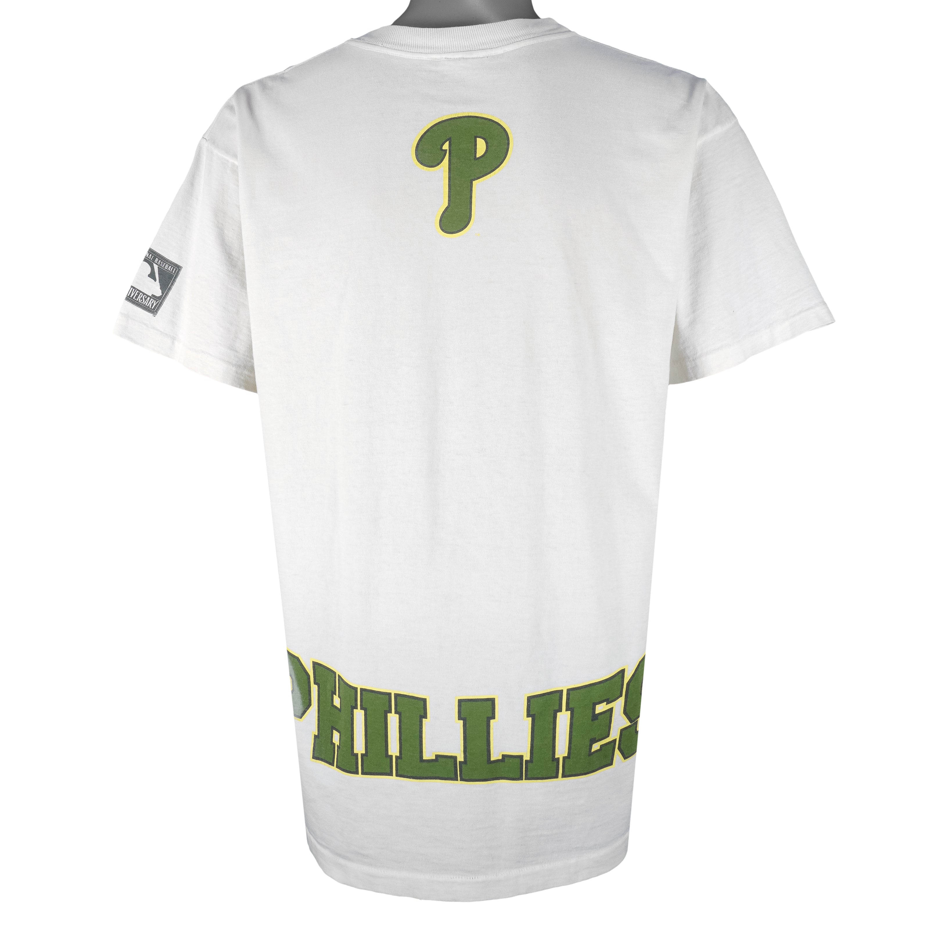 MLB - Philadelphia Phillies We Play Hard Ball T-Shirt 1994 Large Vintage Retro Baseball