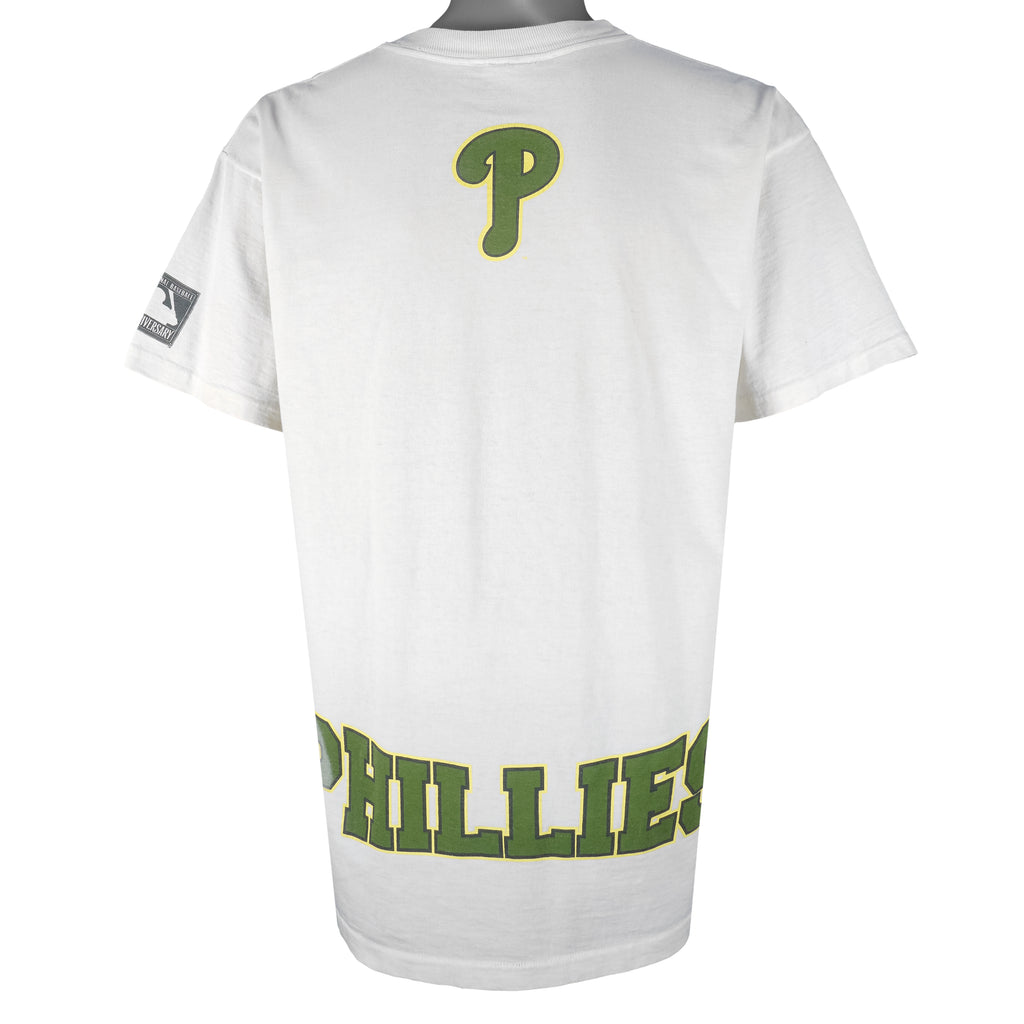 MLB - Philadelphia Phillies We Play Hard Ball T-Shirt 1994 Large Vintage Retro Baseball
