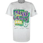 NBA (Salem) - Boston Celtics Autographed Thanks To The Greatest Fans T-Shirt 1990s Large
