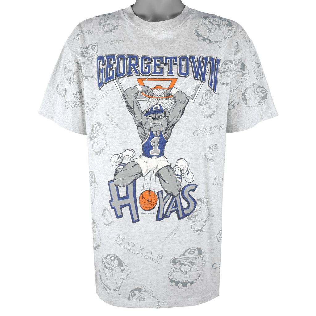 NCAA (Active Image) - Georgetown Hoyas AOP T-Shirt 1991 X-Large Vintage Retro College