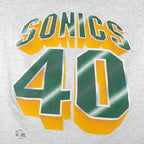 Vintage NBA - Seattle SuperSonics Shawn Kemp No. 40 T-Shirt 1990s Large in gray