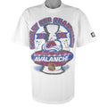 Starter - Colorado Avalanche Champs Single Stitch T-Shirt 1996 Large Vintage Retro Hockey