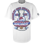 Starter - Colorado Avalanche Champs Single Stitch T-Shirt 1996 Large