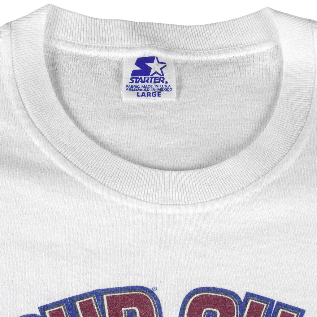 Starter - Colorado Avalanche Champs Single Stitch T-Shirt 1996 Large Vintage Retro Hockey