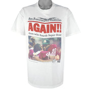 NFL (Permission) - San Francisco 49ers Single Stitch T-Shirt 1990s X-Large Vintage Retro Football