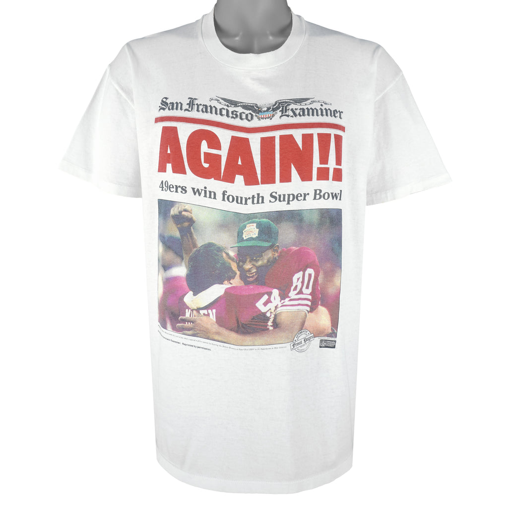 NFL (Permission) - San Francisco 49ers Single Stitch T-Shirt 1990s X-Large Vintage Retro Football