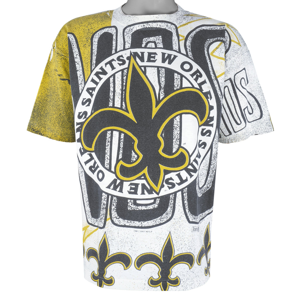 NFL (Magic Johnson T's) - New Orleans Saints OVP T-Shirt 1993 Large Vintage Retro Football