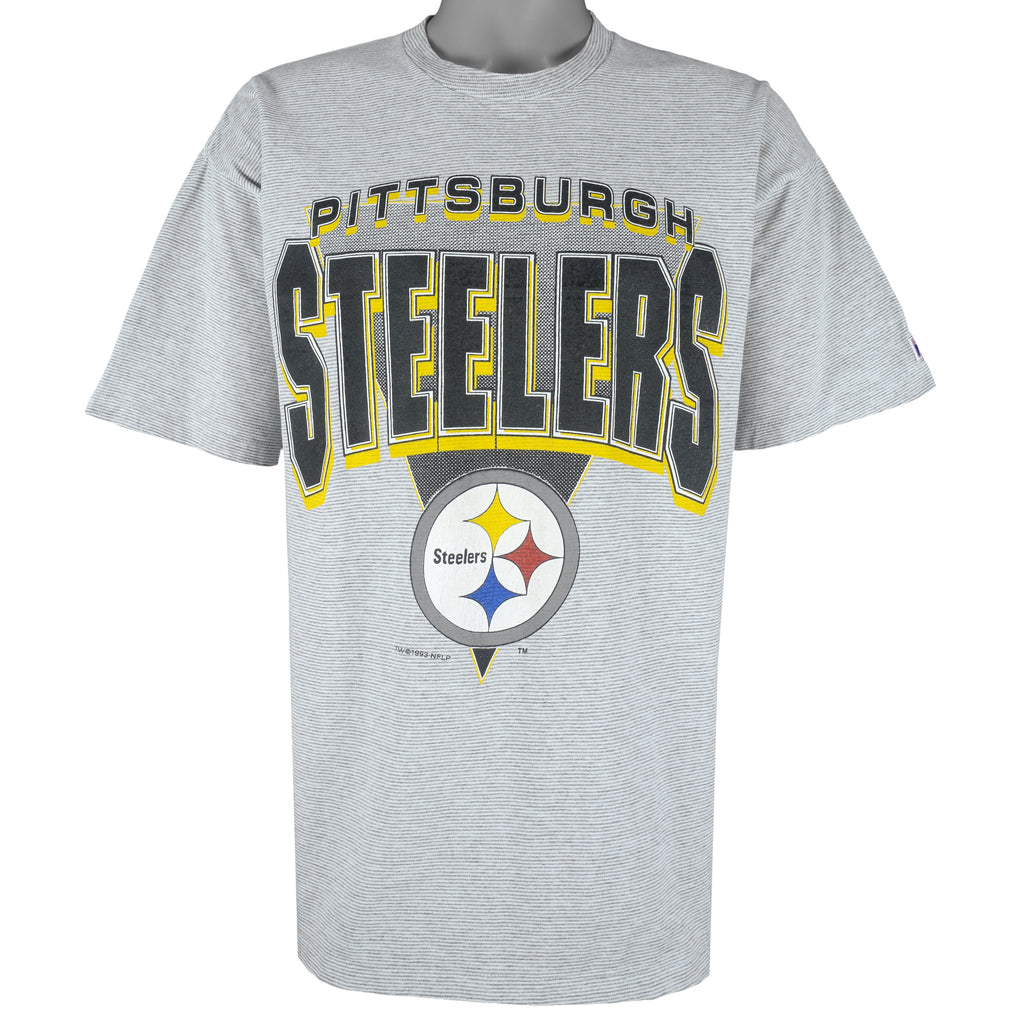 NFL (Logo 7) - Pittsburgh Steelers T-Shirt 1993 X-Large Vintage Retro Football