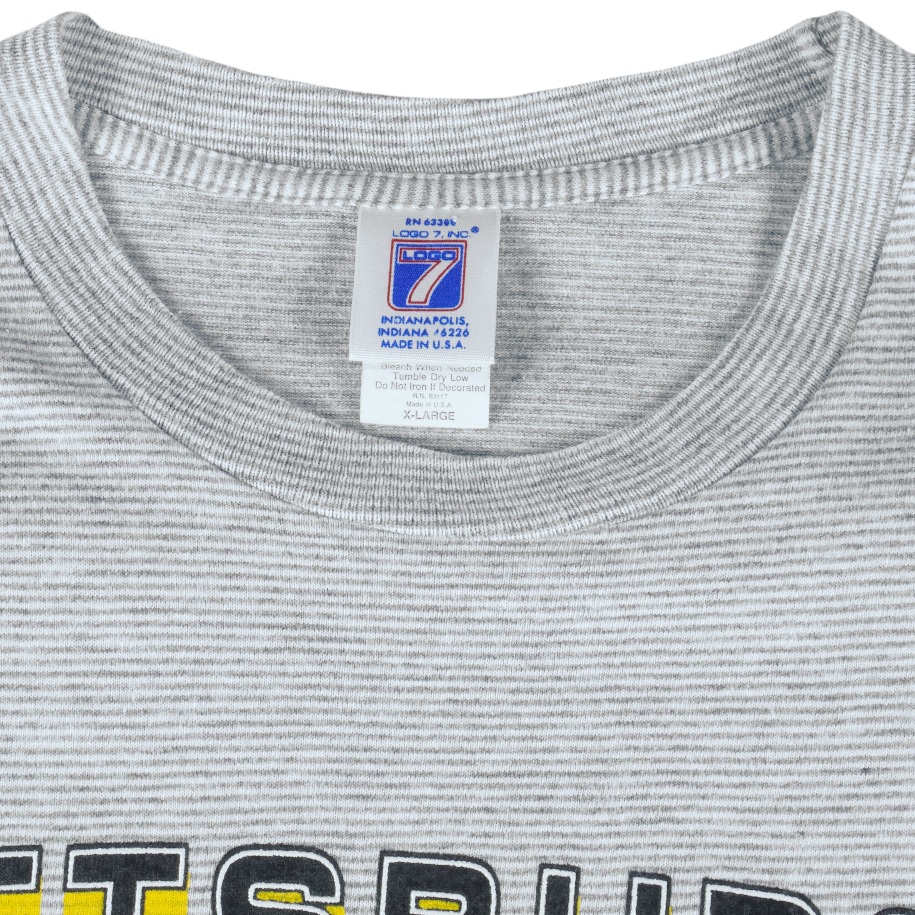 NFL (Logo 7) - Pittsburgh Steelers T-Shirt 1993 X-Large Vintage Retro Football