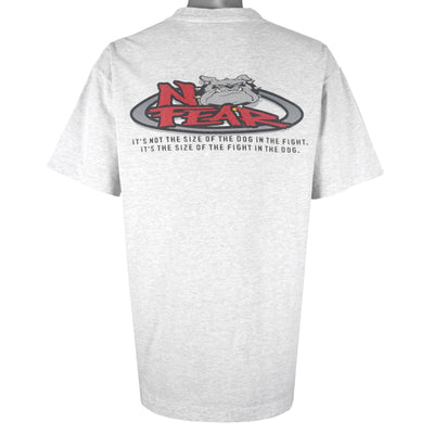 Vintage (No Fear) - It's The Size Of The Fight In The Dog T-Shirt 1990s X-Large