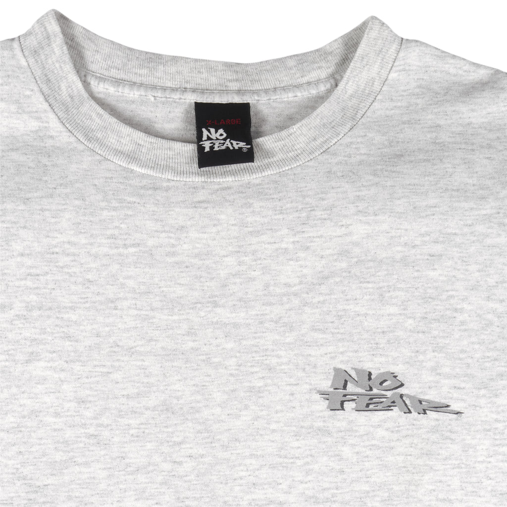 Vintage (No Fear) - It's The Size Of The Fight In The Dog T-Shirt 1990s X-Large Vintage Retro