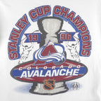 Starter - Colorado Avalanche Champs Single Stitch T-Shirt 1996 Large Vintage Retro Hockey