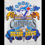 MLB (Bulletin Athletic) - Toronto Blue Jays Champs Single Stitch T-Shirt 1993 Large Vintage Retro Baseball