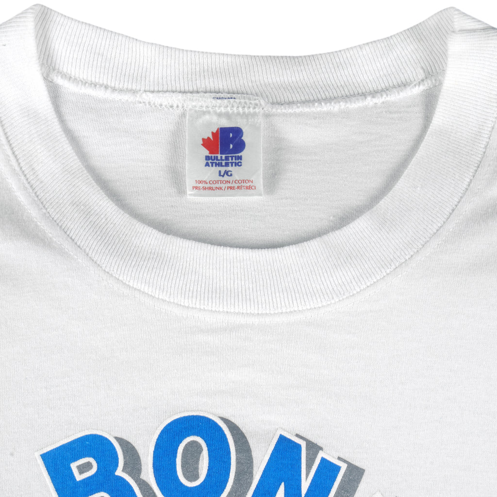 MLB (Bulletin Athletic) - Toronto Blue Jays Champs Single Stitch T-Shirt 1993 Large Vintage Retro Baseball