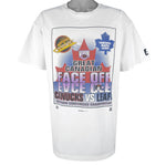 Starter - Canucks VS Leafs Great Canadian Face Off T-Shirt 1994 X-Large Vintage Retro Hockey