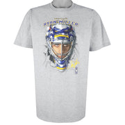 NHL (Anvil) - Buffalo Sabres Ryan Miller Breakout T-Shirt 1990s Large Vintage Retro Hockey