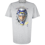 NHL (Anvil) - Buffalo Sabres Ryan Miller Breakout T-Shirt 1990s Large Vintage Retro Hockey