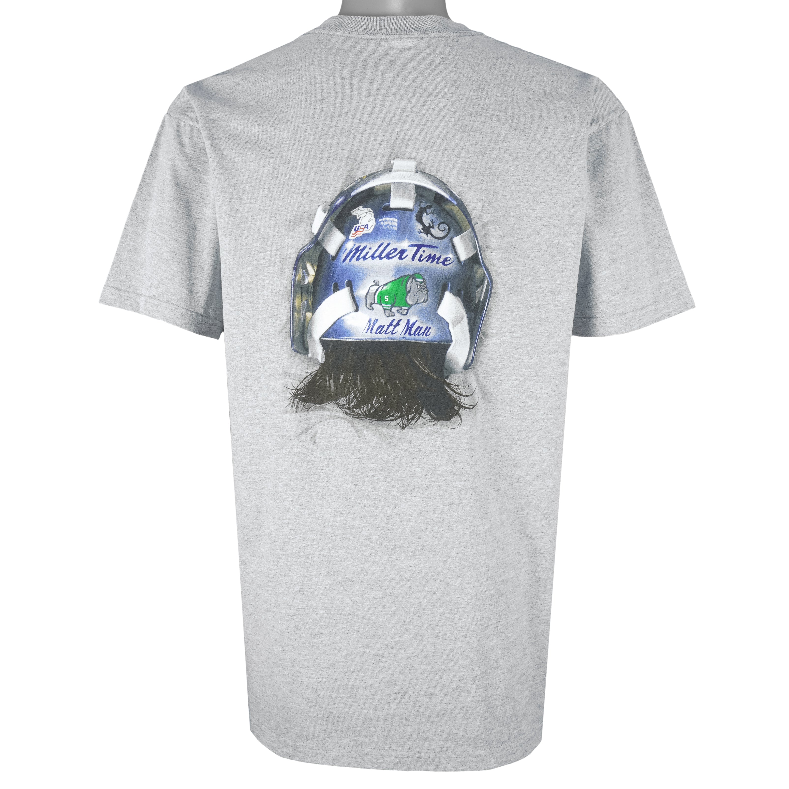 NHL (Anvil) - Buffalo Sabres Ryan Miller Breakout T-Shirt 1990s Large Vintage Retro Hockey