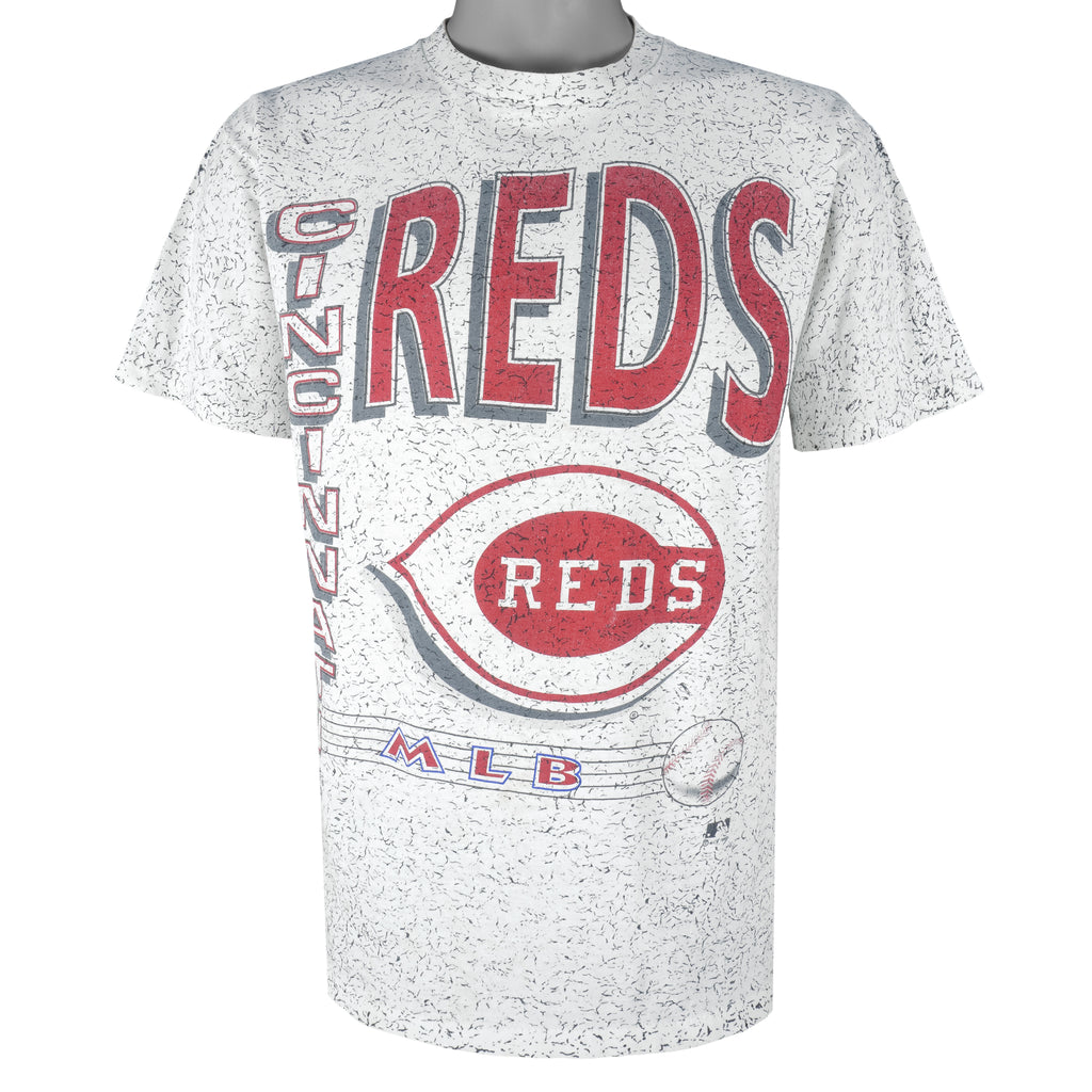 MLB (Official Fan) - Cincinnati Reds T-Shirt 1992 Large Vintage Retro Baseball