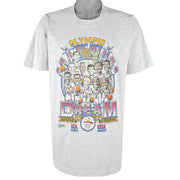 NBA (Salem) - USA Dream Team Barcelona Olympic Game Caricature T-Shirt 1992 X-Large Vintage Retro Basketball