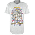 NBA (Salem) - USA Dream Team Barcelona Olympic Game Caricature T-Shirt 1992 X-Large Vintage Retro Basketball