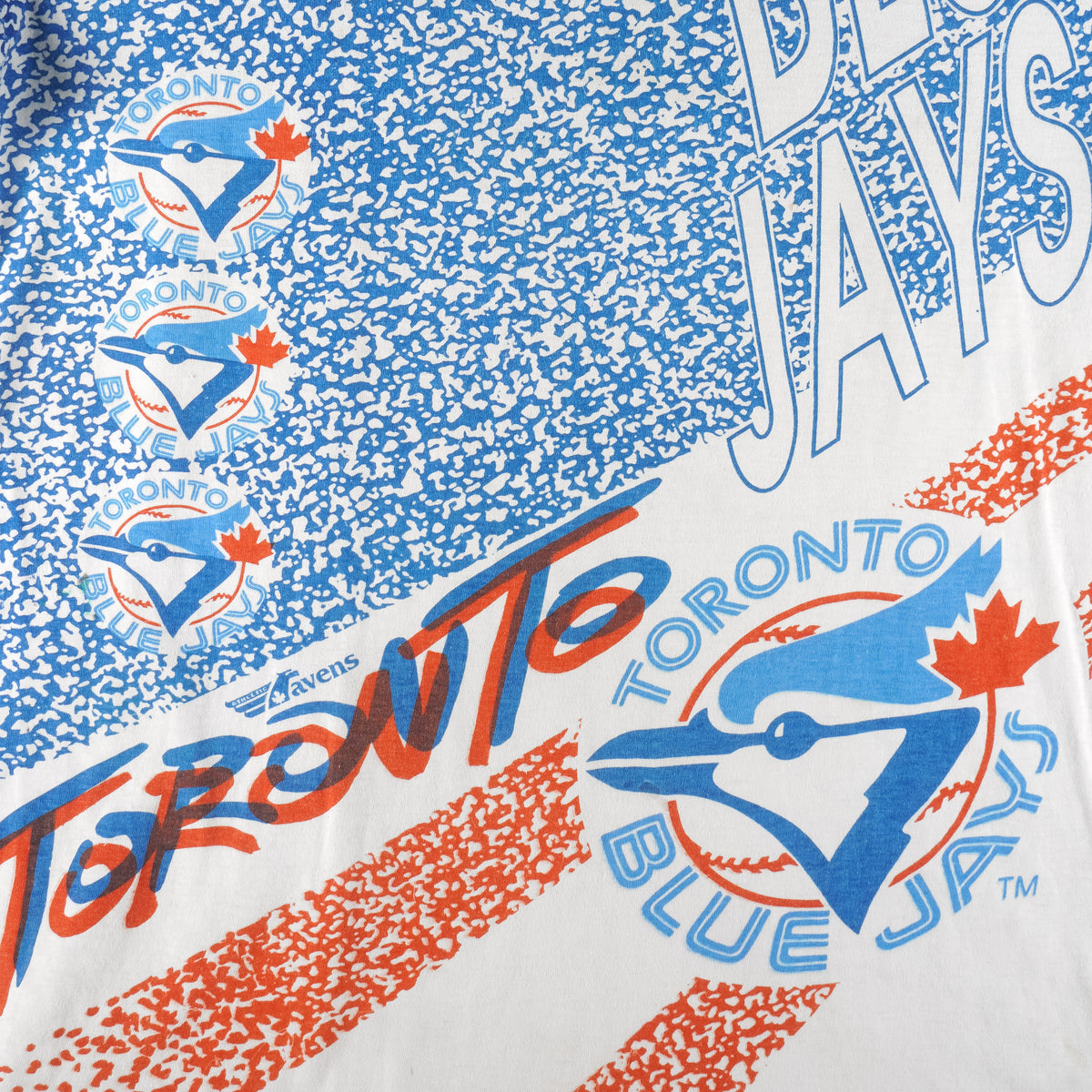 MLB (Ravens) - Toronto Blue Jays Single Stitch AOP T-Shirt 1990s Large Vintage Retro Baseball