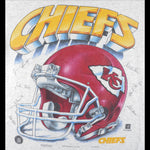 NFL (Shirt Xplosion) - Kansas City Chiefs Helmet & Autographed T-Shirt 1996 Large Vintage Retro Football