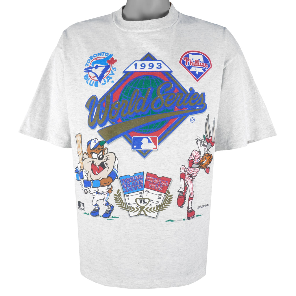 MLB (Changes) - World Series Blue Jays VS Phillies T-shirt 1993 X-Large Vintage Retro Baseball