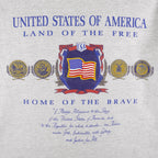 Vintage (Nutmeg) - USA Land Of The Free Home Of The Brave T-Shirt 1990s Large Vintage Retro