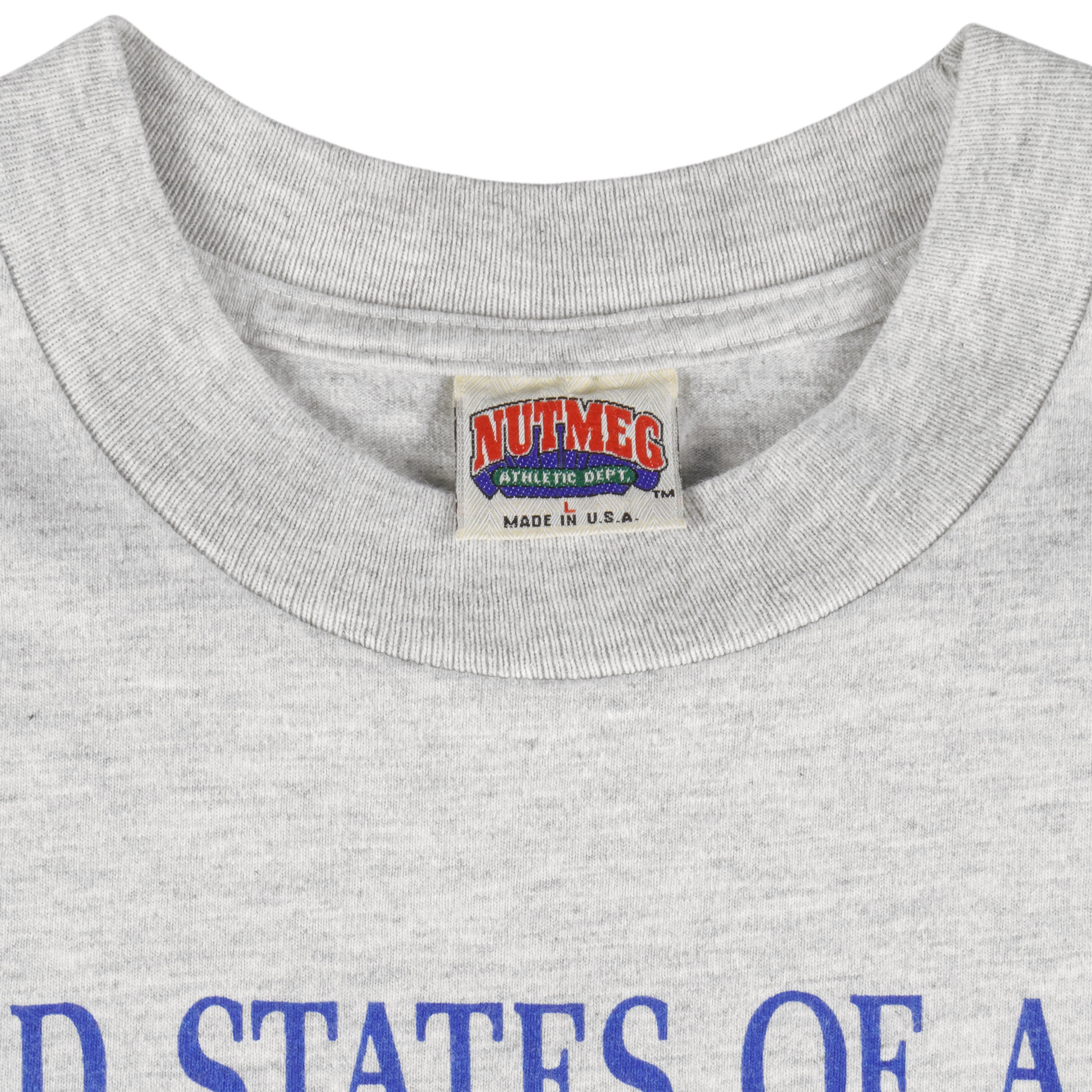 Vintage (Nutmeg) - USA Land Of The Free Home Of The Brave T-Shirt 1990s Large Vintage Retro