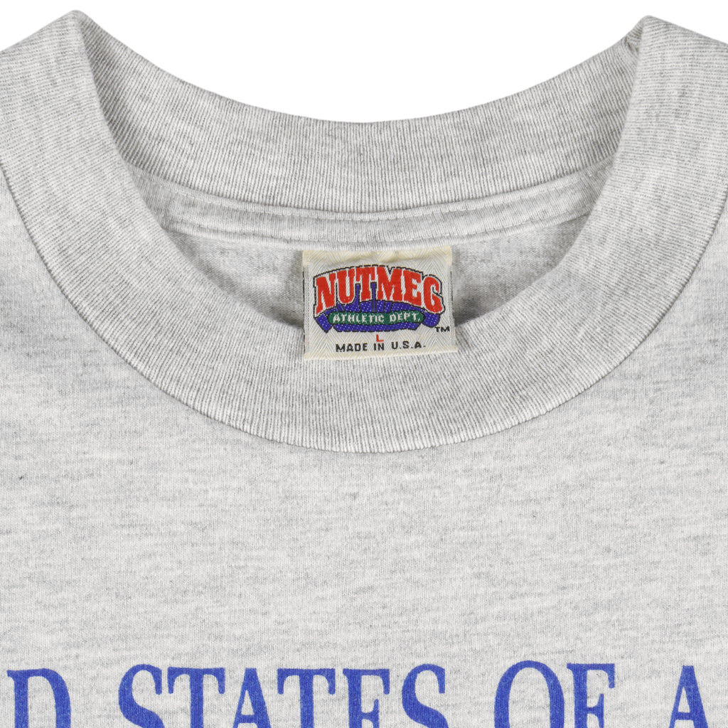 Vintage (Nutmeg) - USA Land Of The Free Home Of The Brave T-Shirt 1990s Large Vintage Retro